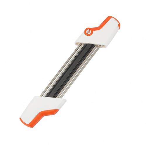 Damsale 2 in1 Chainsaw Sharpener with Precise Depth Gauge Control - Prevents Over-Filing, Easy File Chain Sharpening Tool, 3 Size Options (4.0/4.8/5.5mm), Universal Fit, Orange & White（4.8mm）