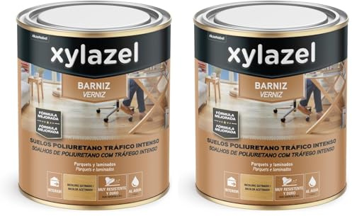 Xylazel Barniz al agua para Suelos Mate Incolor 750 ml (Paquete de 2)