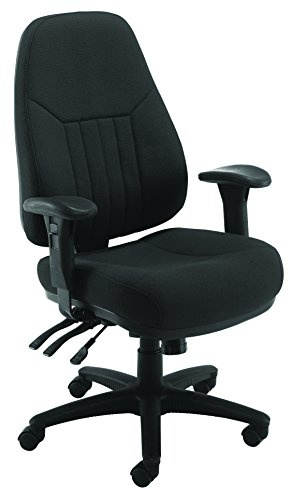 Office Hippo Desk Chair, Ergonomic Heavy Duty Office Chair, Fully Adjustable For Extra Comfort & Support, Tilt Tension Computer Chair For Daily Use, 152kg User Weight - Black