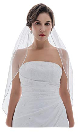 Venus Jewelry Hochzeitsschleier von Bandkanten für Damen
