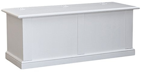 Pieffe Mobili Arte Povera Cassapanca Baule, Legno, Bianco, 120 x 42 x 50 cm