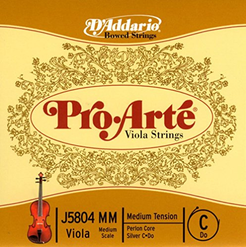 D'Addario J5804-MM Pro Arte Viola Einzelsaite 'C' Silber Medium Medium