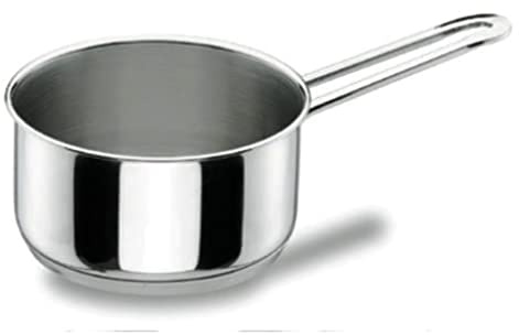LACOR 90218 - Cazo Recto Gourmet 18cm Acero Inoxidable - Cocina Profesional | En acero inoxidable, para salsas, leche y raciones pequeñas; ideal para cocina profesional y uso diario en casa