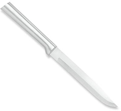 RADA Cutlery Utility Steak Knife (R104), 4.88 Stainless Steel Serrated Blade, Silver Handle, Pack of 2