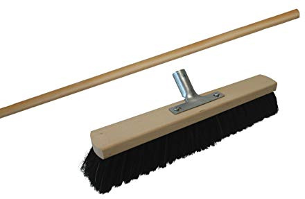 Saalbesen MISCHUNG mit Stielhalter INKLUSIVE Stiel (1 Stück, 50 cm)