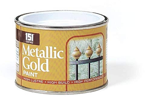 SDMAX 151 Coatings Metallic Gold Paint, Tough & Durable for Decorating Interior & Exterior, Non-drip Gloss Paints, Hard Drying, Easy To Apply, Versatile Use, 180ml