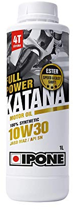 IPONE - Motoröl 4-Takt-Motorrad 10W30 Full Power Katana - 100% Synthetik mit Estern - Geschmeidigeres Schalten - 1L-Kanister