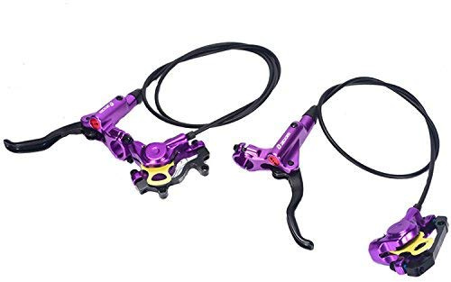 Zoom- HB-875 Hydraulic Disc Brake Front & Rear 750mm & 1400mm Set for Mountain Bike MTB BMX (Purple)