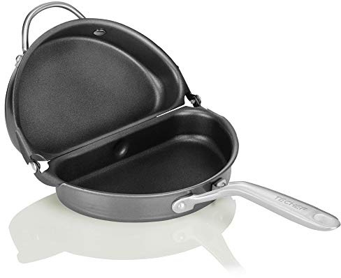 TECHEF - Frittata and Omelette Pan, Nonstick Double Sided Folding Egg Pan, Made in Korea (PFOA Free) (Black)