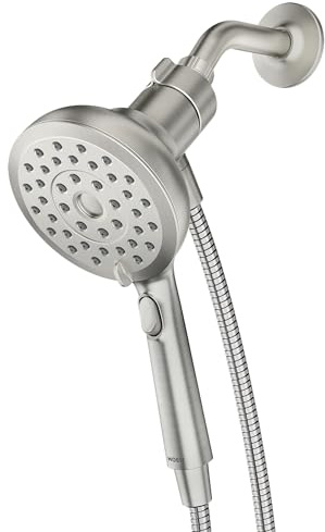 Moen Verso Handshower, Detachable Round Shower Head with Magnetix Docking System, 60 Hose, Spot Resist Brushed Nickel, 220H2SRN