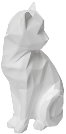 Atmosphera - Figur Chat Kunstharz - weiß - H20 cm - Weiß