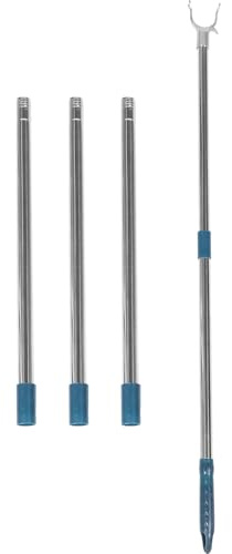 Alipis Teleskop-Wäscheleine-Stütze Einziehbare Wäscheleine Aufhänger Verstellbarer Dressing-Stick Kleidungs-Trockenhaken Stange Für Kleidungsstück Haushalt 201 cm