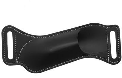QUARKZMAN Fodero Pelle Coltello da Cintura 6.7 x 2.5 Fodero Pelle Pu con Passante Cintura Trasporto Orizzontale Coltello Pieghevole Arrampicata, Campeggio, Ciclismo Ed Escursionismo, Nero