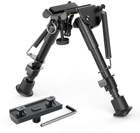 Feyachi Gewehr Zweibein Verstellbares Bipod für M-Schiene | Klappbares Zweibein aus robustem Aluminium, 6–9 Zoll verstellbar. Ideal für taktische Einsätze, Jagd & Schießen