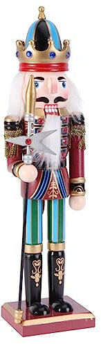 BCOATH Ornement Bois De Soldat De Noël Forme De Marionnette Huile De Noix pour Décoration De Bureau Et Intérieur pour Fêtes Anniversaire Et Noël