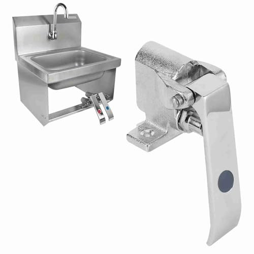 MOUMOUTEN Messing-Wasserhahnventil mit G1/2-Gewinde, Pedalgesteuertes Knieventil, einfache Installation und Reinigung, ideal für Bars, Hotels, Restaurants und Kantinen (Single temperature knee valve)