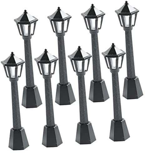 Gatuida 8pezzi Lampioni Miniatura Di Mini Lampione Decorazione Per Case Minuscole Lampione Da Micro Paesaggio Statuetta Di Mini Lampioni