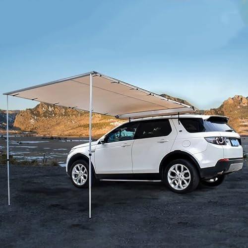 Toldos Extraíble Furgoneta Camper, Impermeable, para Baca, Lateral de Camión, Avance Furgoneta, Toldo para Caravana, UV50+, PU3000 mm, Altura Ajustable(200x300x110~210cm)