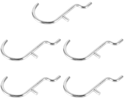 HOLIDYOYO 5 pezzi Ganci U in Metallo per Pannelli Forati da Ganci Pesanti per Parete Organizzatore per Attrezzi e Accessori Facili da Installare e Salvaspazio