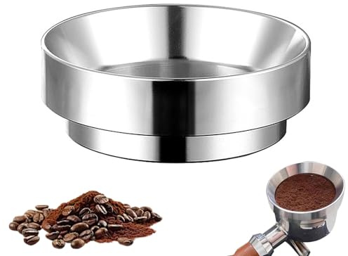 BDEPSTR Dosatore Caffe,Pressino da 58 mm, Imbuto per Anello Dosatore, Imbuto in Lega di Alluminio con Presa Magnetica,Anelli Dosatori Magnetici per Macchine da Caffè