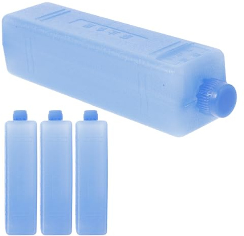 FRCOLOR Lot de 4 Blocs Réfrigérants Réutilisables Petite Taille pour Ventilateur de Climatiseur, Conteneurs à Glaçons en Plastique, Pack de Refroidissement pour Boîtes à Lunch et