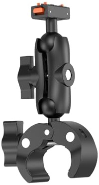 ASHATA Motorcykelstyrefäste, 360° Dual Ball Head Action Camera Mount, Portabelt Cykelstyre Kamerafäste för X5 X4 ACE Pro 2 ACE