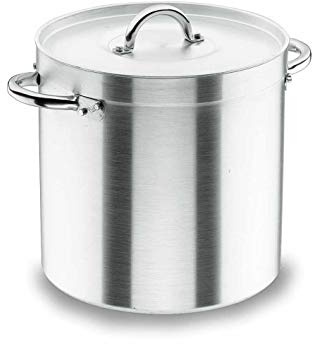 LACOR 20130 - Olla Recta con Tapa Chef Aluminio 30 cms - Cocina Profesional | En aluminio ligero, para cocidos y grandes cantidades; ideal para cocina profesional y uso diario en casa, cómodo y funcional