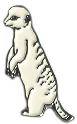 Metall-Emaille-Brosche Erdmännchen