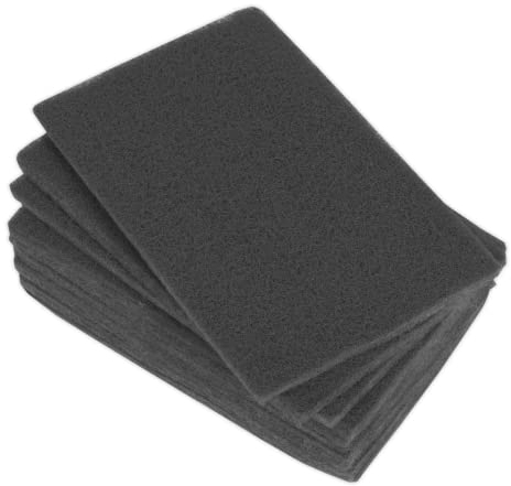 Sealey HP1523UF Abrasive Finishing Pad 150 x 230mm Ultra Fine Pack of 10 , Black