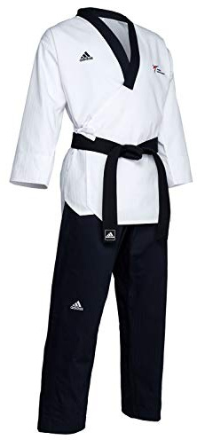 adidas Poomsae Taekwondoanzug Damen Weiß/Licht Blau-170cm