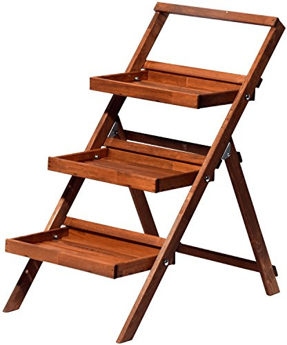 dobar 29062FSC Fleurs escalier avec raccord de Stable Pliable, 46 x 102 cm, Marron/Noir XL Marron