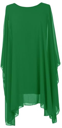 TEXTURE Ladies Womens Italian Lagenlook Batwing Sleeve Flowy Chiffon Kaftan Tunic Top Blouse Dress One Size Plus UK 14-22