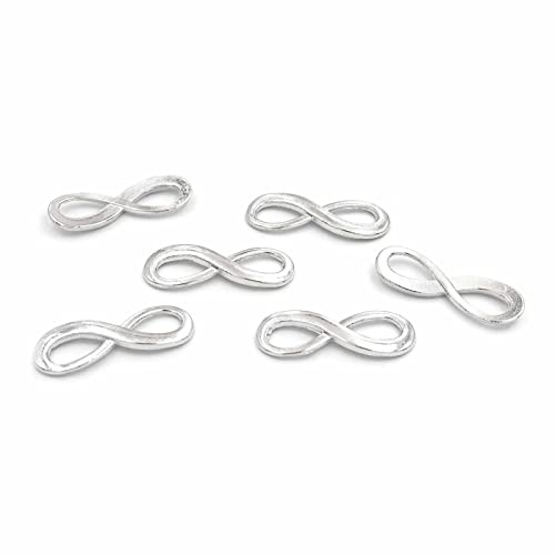 Verbinder als Infinity in Platinfarben, 24mm, 6 Stück