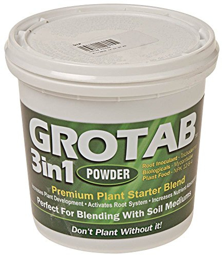 Grotab 3-in-1 Premium Plant Starter Powder, 12-8-4 (1 Pound Tub)