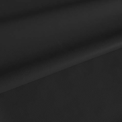 Kunstleder Polsterstoff Bezugsstoff Lederimitat, Echtleder-Optik, Breite 140 cm, Länge 3 m, Schwarz