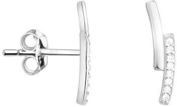 SOFIA MILANI - Damen Ohrringe 925 Silber - mit Zirkonia Steinen - Bogen Ohrstecker - 20864