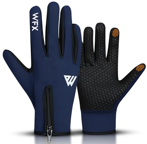WESTWOOD FOX WFX Vinterhandskar för pekskärm, anti-slip, varma, termiska och vindtäta handskar för sport, cykelhandskar för män och kvinnor, för utomhusbruk, löpning, camping och körning (marinblå,