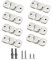 WeqeYent 8 paia (16 pezzi) incastro staffa di montaggio Nascosta a Filo,Fibbia ad Incastro Gancio Appendi Quadri a Parete per Appendere Cornice,Specchi,mobili Connettore(44 mm)