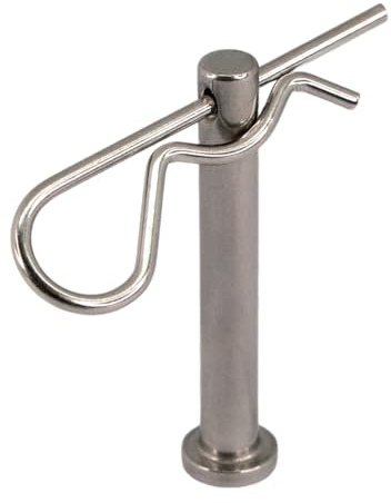 PRIOstahl Steckbolzen mit Federstecker Sicherungsbolzen Splinte - 1 Steckbolzen: 8 x 74 mm + 1 Federstecker: 2,5 x 55 mm zur Befestigung und Sicherung Sicherungselement Rostfrei aus Edelstahl V2A