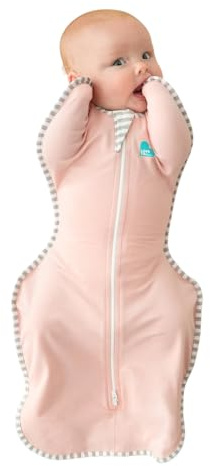 Love To Dream™ Swaddle UP™, Neugeborene 2,2–3,8 kg – Rosa | Angenehme Passform, fördert gesunden Schlaf | 1,0 Tog, ideal Frühling & Sommer (20–24 °C) | Waschbare Baumwolle & Doppelreißverschluss