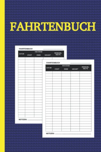 Fahrtenbuch: für Finanzamt _ Geeignet für Pkw, Lkw und Motorräder | Din A5 blau