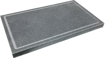 BISTECCHIERA_LAVA GRILL III_ L-50x30x3 cm. Pietra lavica Naturale dell'Etna Antiaderente per FORNO e BARBECUE