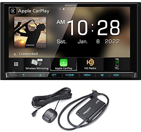 KENWOOD DMX958XR EXCELON Reference 6.8 Full HD Capacitive Touchscreen Car Stereo Receiver | Plus SiriusXM SXV300V1 Satellite Radio Vehicle Tuner