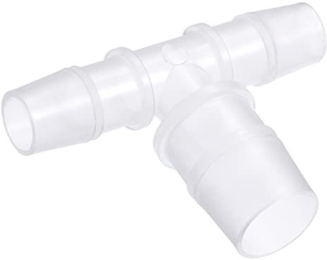 M METERXITY Portagomma Tubo Raccordi - 14x20x14mm OD T Plastica Tubo Connettori Applicazione Acqua Carburante, Trasparente(T Forma 3 Modo)