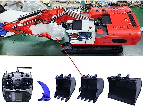 wheelfun Metall 1/14 946 Hydraulischer Funkfernsteuerter Bagger RC Bagger Modell Kippbarer Eimer Outdoor-Schwere Maschinen Modelle