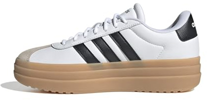 adidas Women's VL Court Bold, White/Black/Wonder Beige, 5.5