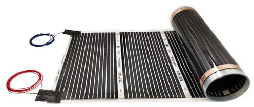 MincoHeat 220V 80W/㎡ Infrared Assembled Heating Film with Cable 1㎡ | 2.5m connection cable, pre-assembled, easy installation, energy saving, for floor heating, durable