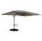 IDMarket - Parasol déporté inclinable rotatif 360 CALVI taupe 3x4 M avec 4 dalles et housse