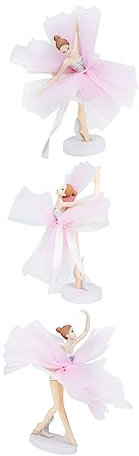 Toyvian 3sätze Ballerina Kuchenaufsatz aus Tortendekoration mit Ballerina-formornament Geburtstagstortendekoration Tortenaufsatz für Geburtstagsaccessoires