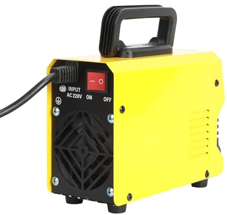 Kripyery Poste à souder TIG 220 V, machine à souder inverter sans gaz, machine à souder anti-adhésive CC affichage numérique LCD, machine à souder à noyau de flux jaune